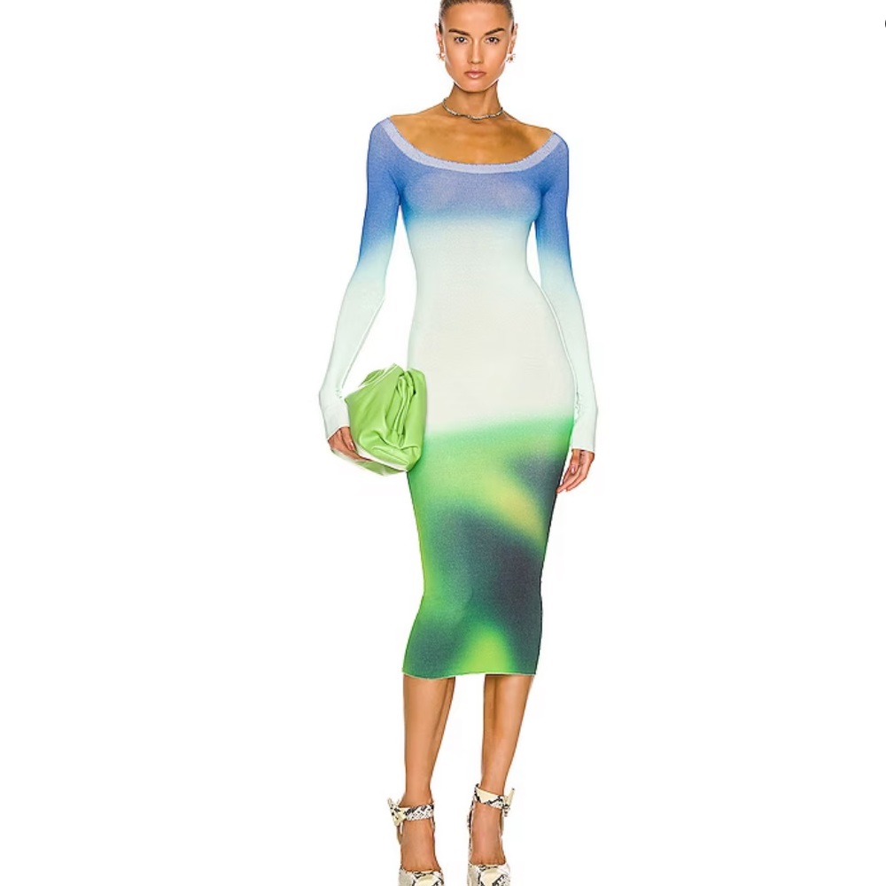 OFF-WHITE
Blurred Seamless Knit Midi Dress